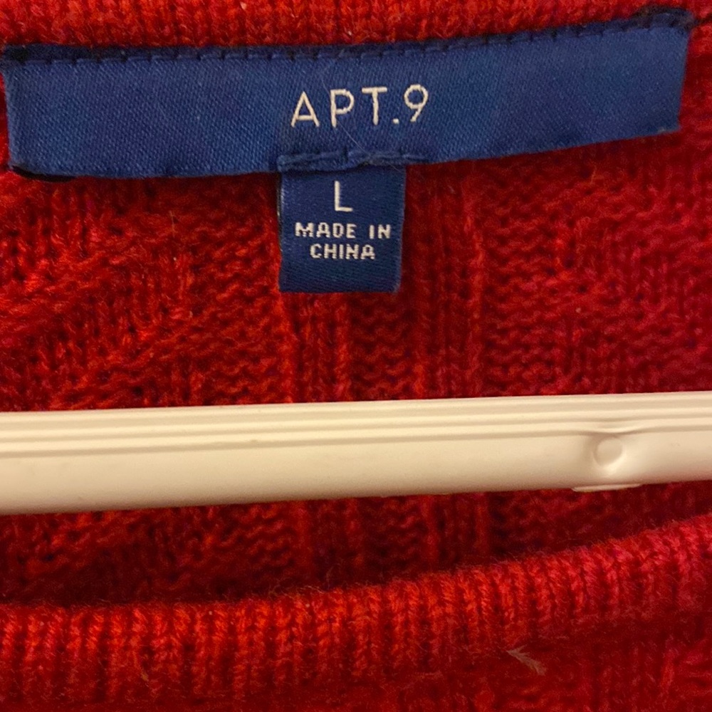 A red sweater that will keep you cozy and warm